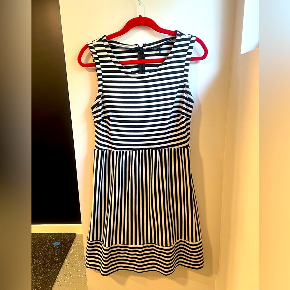Black-and-white striped dress